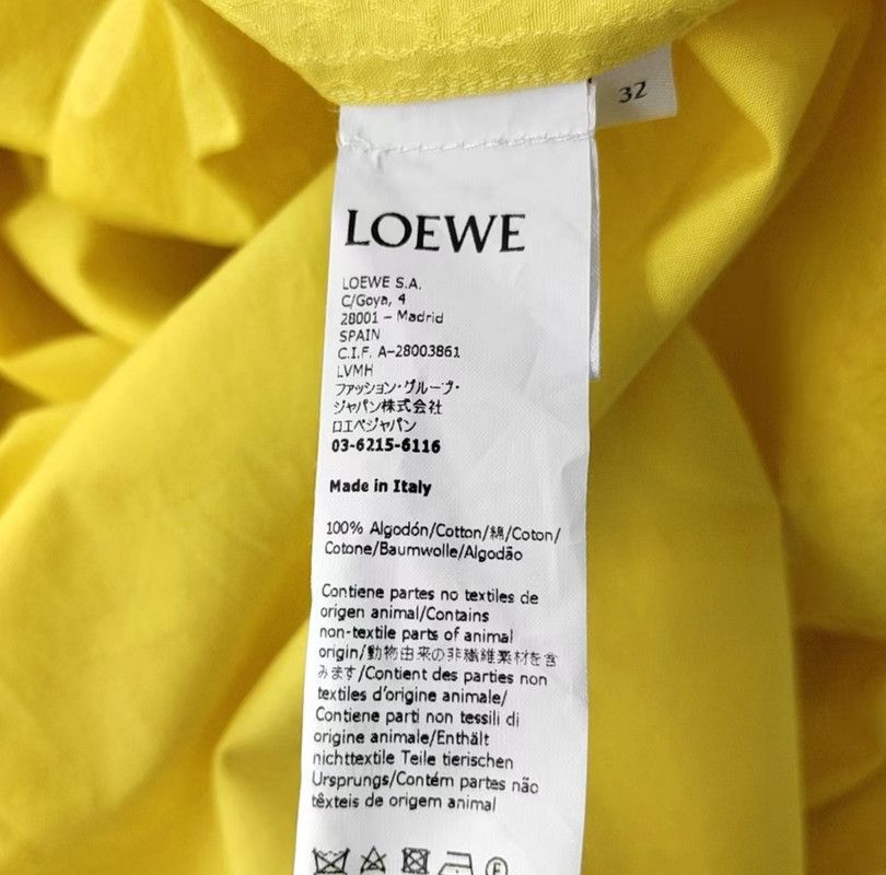Loewe Loewe Yellow Cotton Long Sleeve Jacket 0089 Size XXS / US 00 / IT 34 - 3 Thumbnail