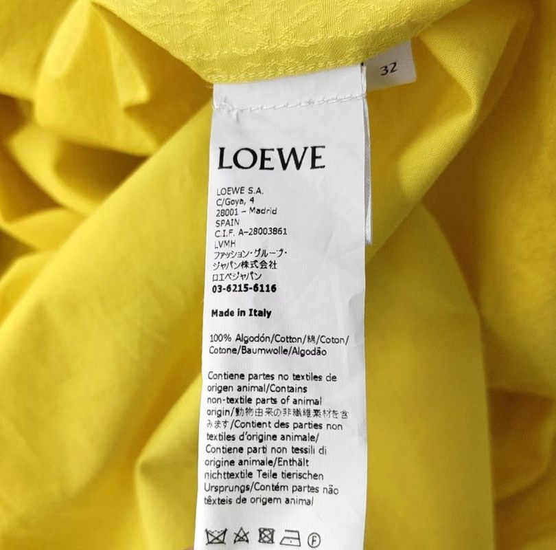 Loewe Loewe Yellow Cotton Long Sleeve Jacket 0089 Size XXS / US 00 / IT 34 - 4 Thumbnail