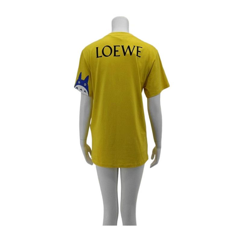 Loewe LOEWE Yellow Short Sleeve Cotton T-shirt 0089 Size S / US 4 / IT 40 - 2 Thumbnail
