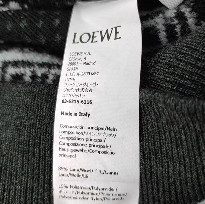 Loewe Loewe Green Wool Long Sleeve Pullover Sweater 0089 Size L / US 10 / IT 46 - 3 Thumbnail