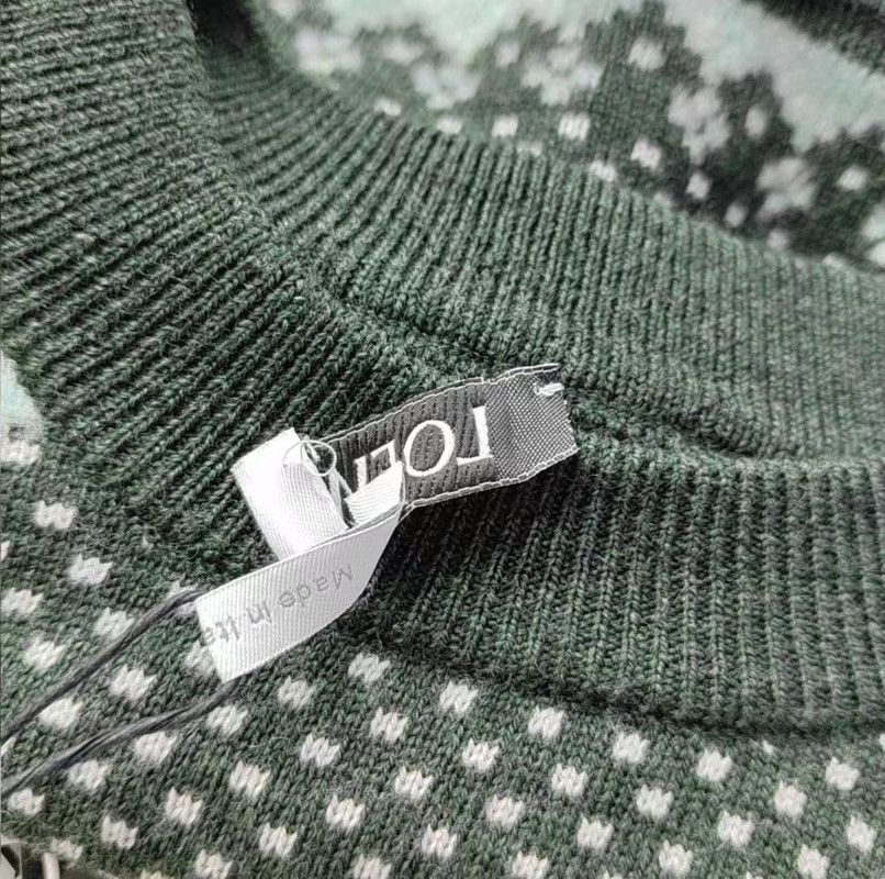 Loewe Loewe Green Wool Long Sleeve Pullover Sweater 0089 Size L / US 10 / IT 46 - 5 Thumbnail
