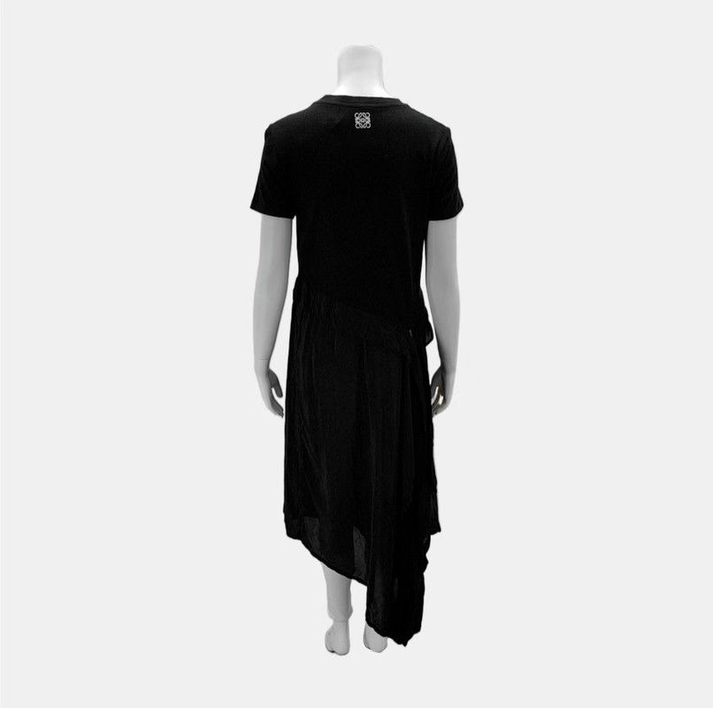 Loewe Loewe Black Silk Short Sleeve Dress 0089 Size M / US 6-8 / IT 42-44 - 2 Thumbnail