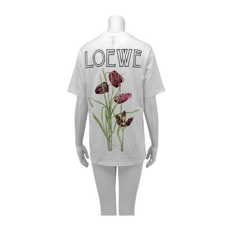 Loewe Loewe Summer White Cotton Tee Shirt 0089 Size S / US 4 / IT 40 - 2 Thumbnail