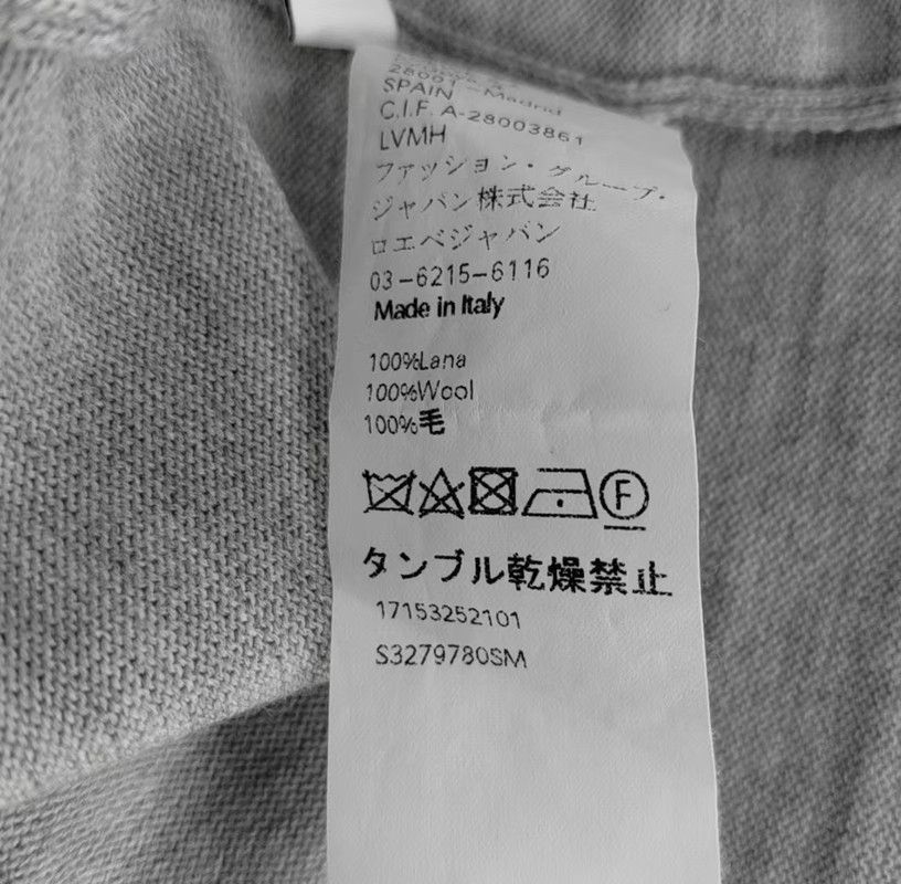Loewe Loewe Gray Wool Long-Sleeve Sweater with Panda Design 0089 Size XS / US 0-2 / IT 36-38 - 4 Thumbnail
