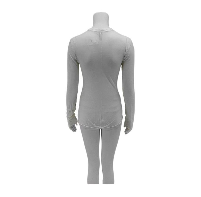 Loewe Loewe Summer White Cotton Long Sleeve Sweatshirt 0089 Size M / US 6-8 / IT 42-44 - 2 Thumbnail