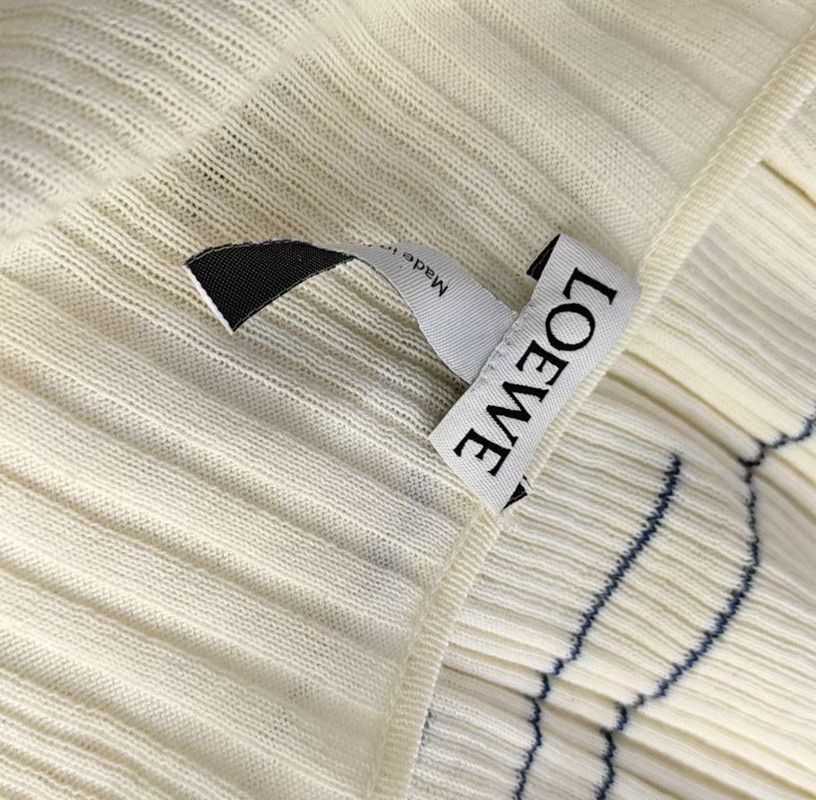 Loewe Loewe Beige Long Sleeve Striped Sweater 0089 Size M / US 6-8 / IT 42-44 - 7 Thumbnail