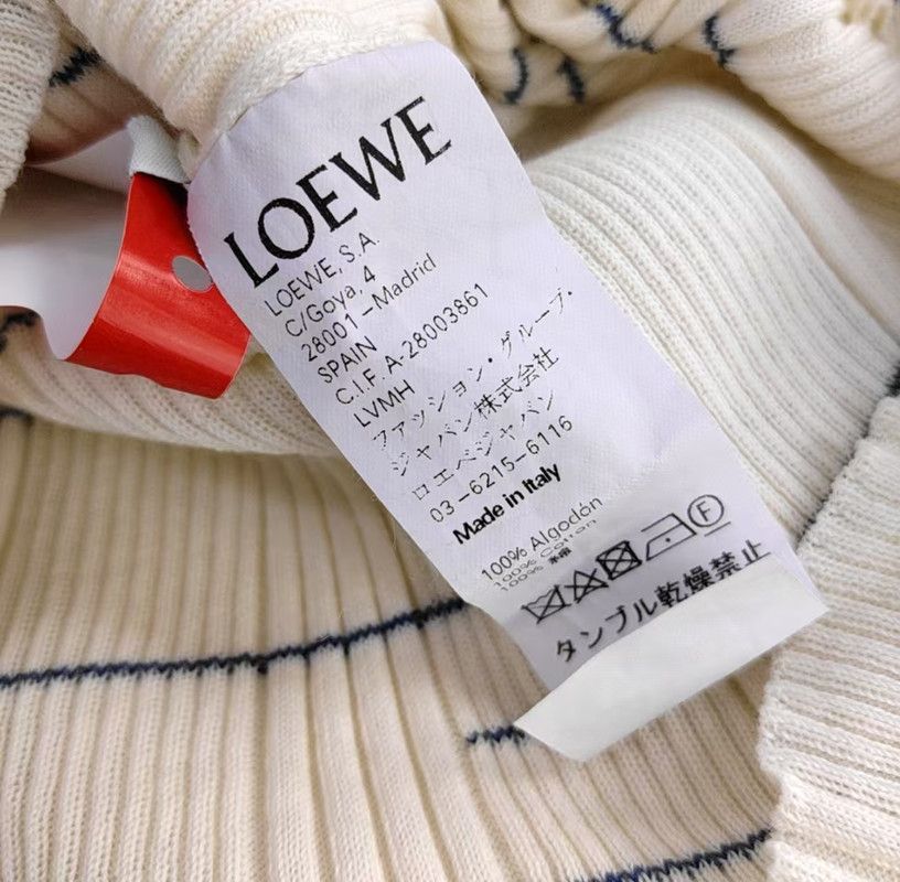 Loewe Loewe Beige Long Sleeve Striped Sweater 0089 Size M / US 6-8 / IT 42-44 - 5 Thumbnail