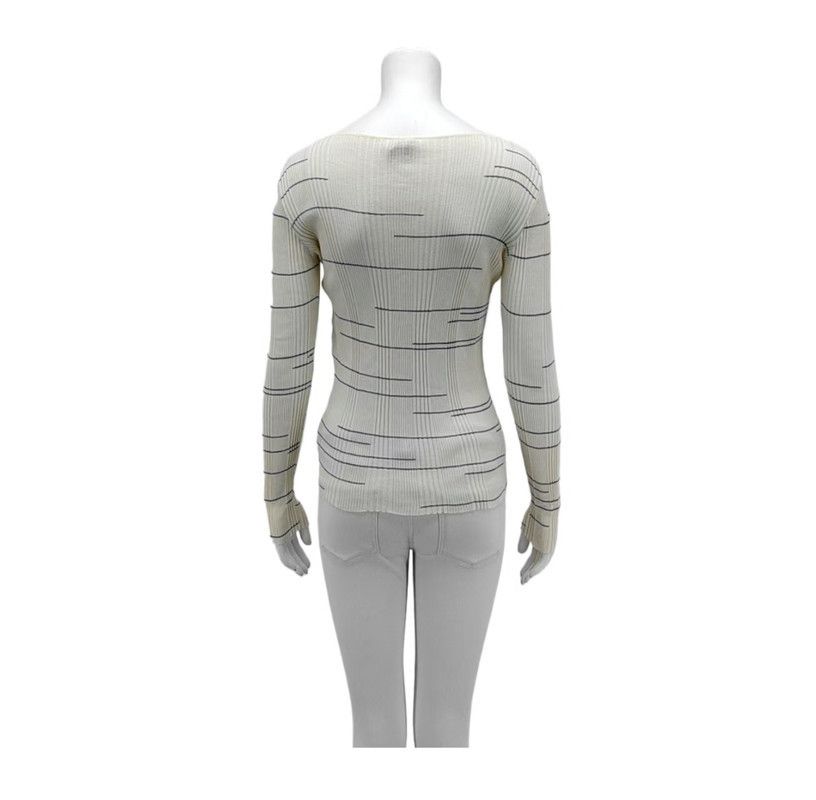 Loewe Loewe Beige Long Sleeve Striped Sweater 0089 Size M / US 6-8 / IT 42-44 - 2 Thumbnail