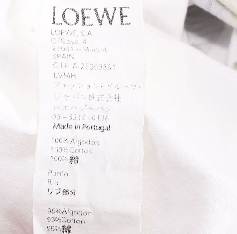 Loewe Loewe Summer Short Sleeve White T-Shirt 0089 Size XS / US 0-2 / IT 36-38 - 3 Thumbnail