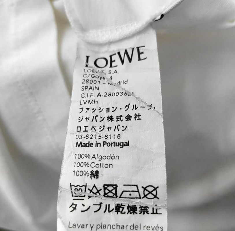 Loewe Loewe Summer White Cotton Short Sleeve T-Shirt 0089 Size US M / EU 48-50 / 2 - 4 Thumbnail