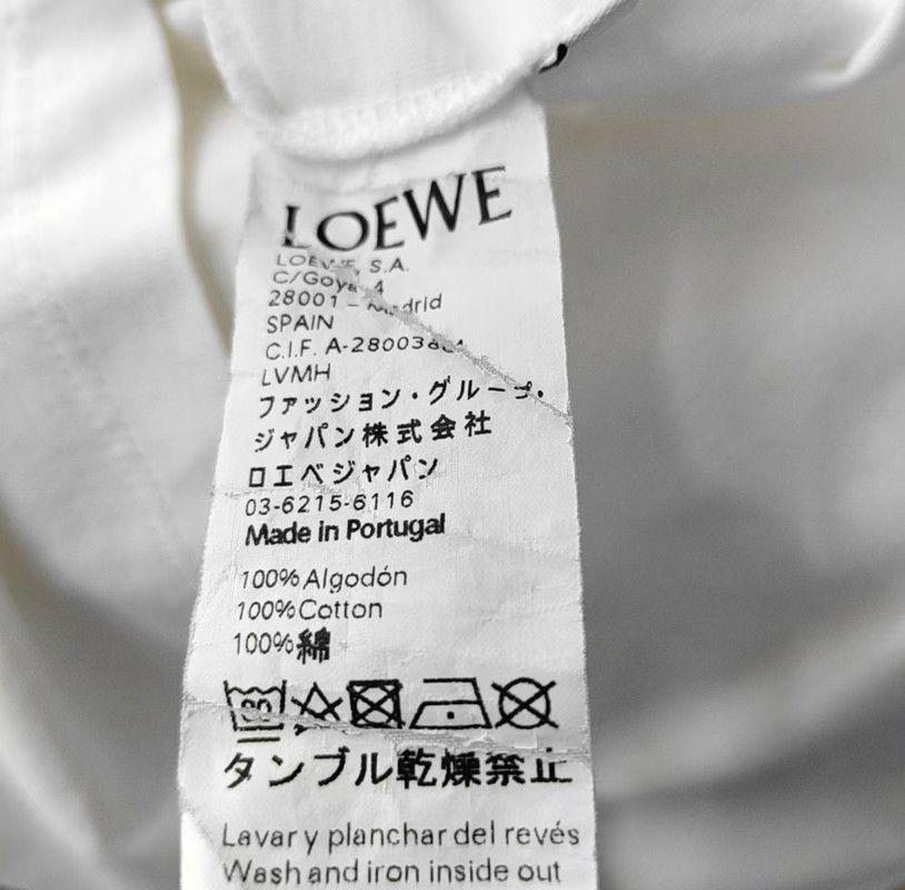 Loewe Loewe Summer White Cotton Short Sleeve T-Shirt 0089 Size US M / EU 48-50 / 2 - 3 Thumbnail