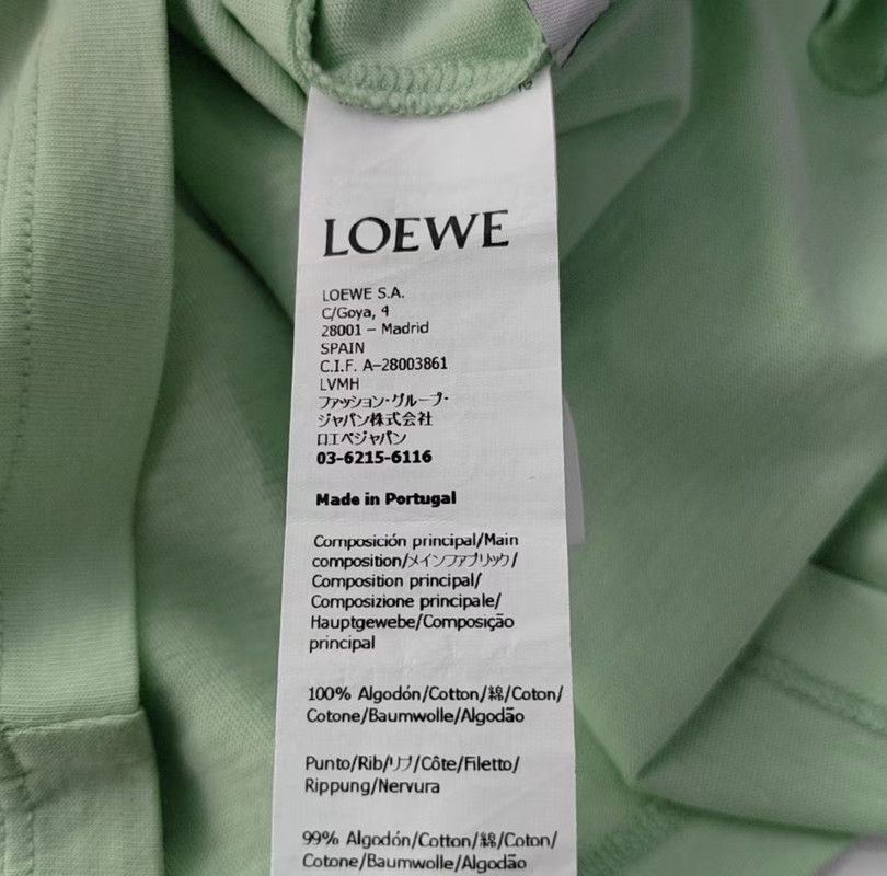 Loewe Loewe Men's Summer Green Cotton T-Shirt 0089 Size US S / EU 44-46 / 1 - 3 Thumbnail