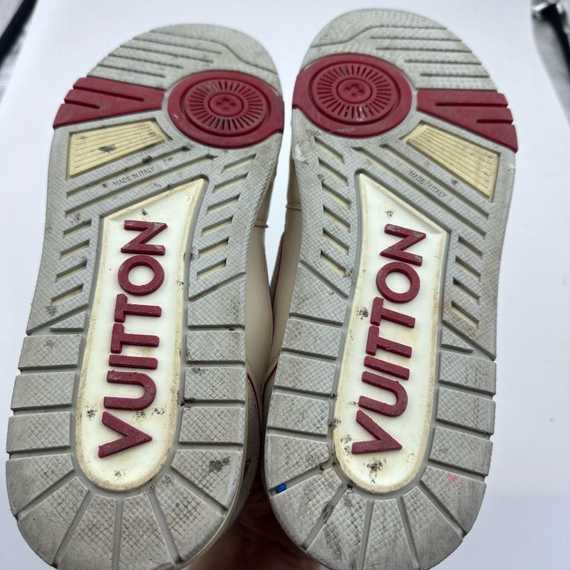 Louis Vuitton Louis Vuitton Trainer Vintage Style White Red Sneakers 0089 Size US 8.5 / EU 41-42 - 6 Thumbnail
