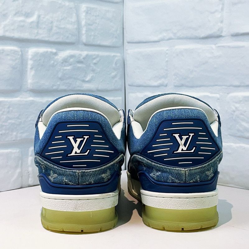 Louis Vuitton Louis Vuitton Blue Denim Low-Top Trainers 0089 Size US 8 / EU 41 - 3 Thumbnail