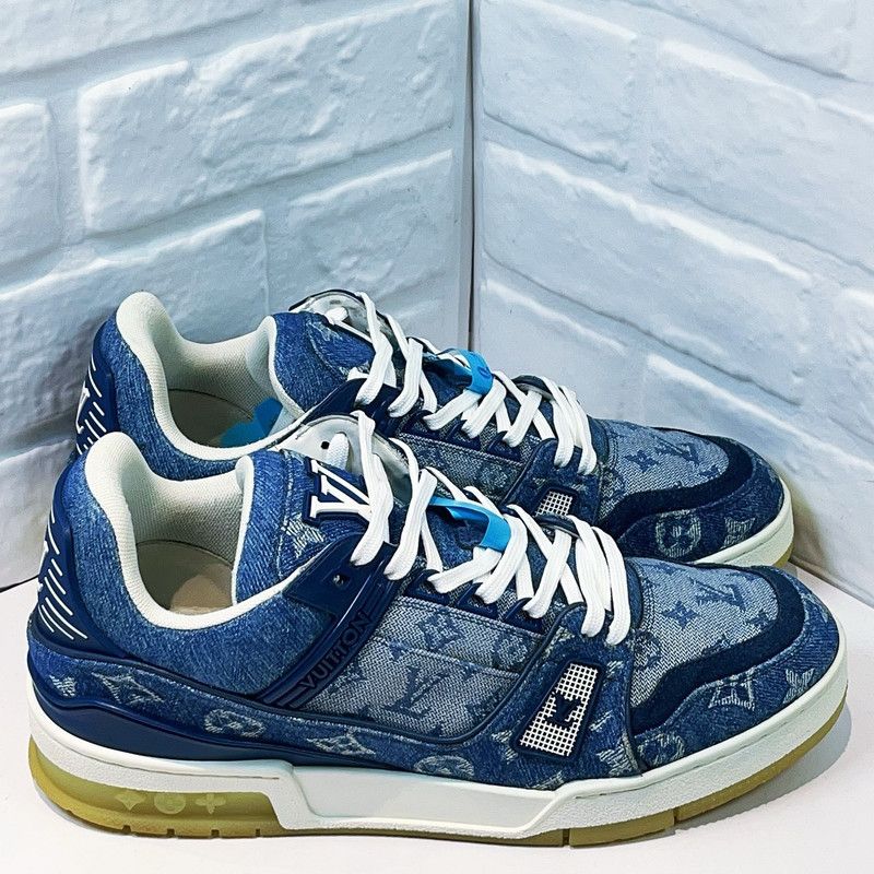 Louis Vuitton Louis Vuitton Trainer Series Blue Sneakers 0089 Size US 8 / EU 41 - 6 Thumbnail