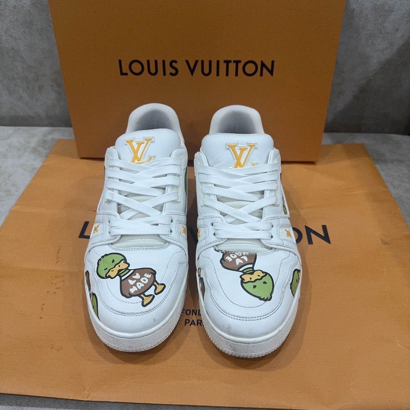 Louis Vuitton Nigo x Louis Vuitton Low Top Trainer Sneakers 0089 Size US 8 / EU 41 - 2 Thumbnail