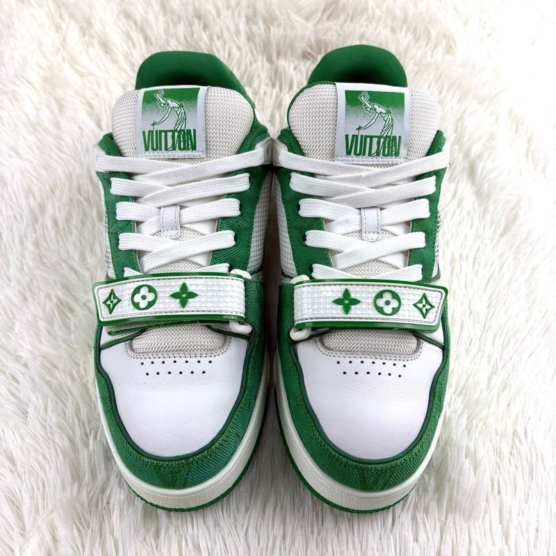 Louis Vuitton Louis Vuitton Stylish Green and White Trainer Sneakers 0089 Size US 9 / EU 42 - 2 Thumbnail