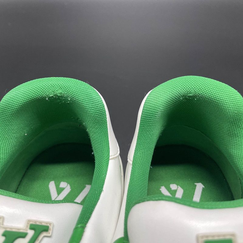 Louis Vuitton Louis Vuitton Low-Top Trainer Sneakers White Green 0089 Size US 9.5 / EU 42-43 - 8 Thumbnail