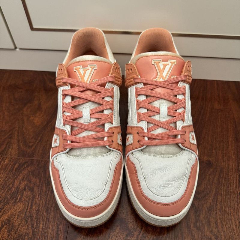 Louis Vuitton Louis Vuitton Peach Low-Top Trainer Sneakers 0089 Size US 8 / EU 41 - 2 Thumbnail