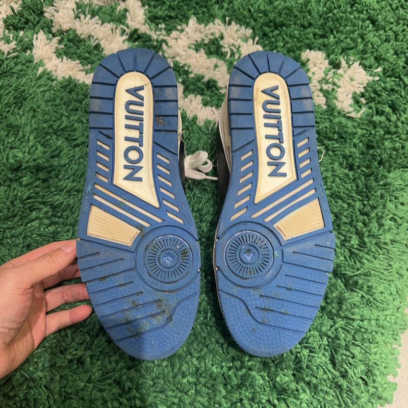 Louis Vuitton Louis Vuitton Trainer Sneakers in Black and Blue 0089 Size US 7.5 / EU 40-41 - 4 Thumbnail