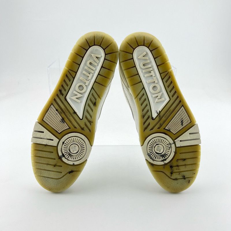 Louis Vuitton Louis Vuitton White Cement Low-Top Trainers 0089 Size US 9.5 / EU 42-43 - 4 Thumbnail