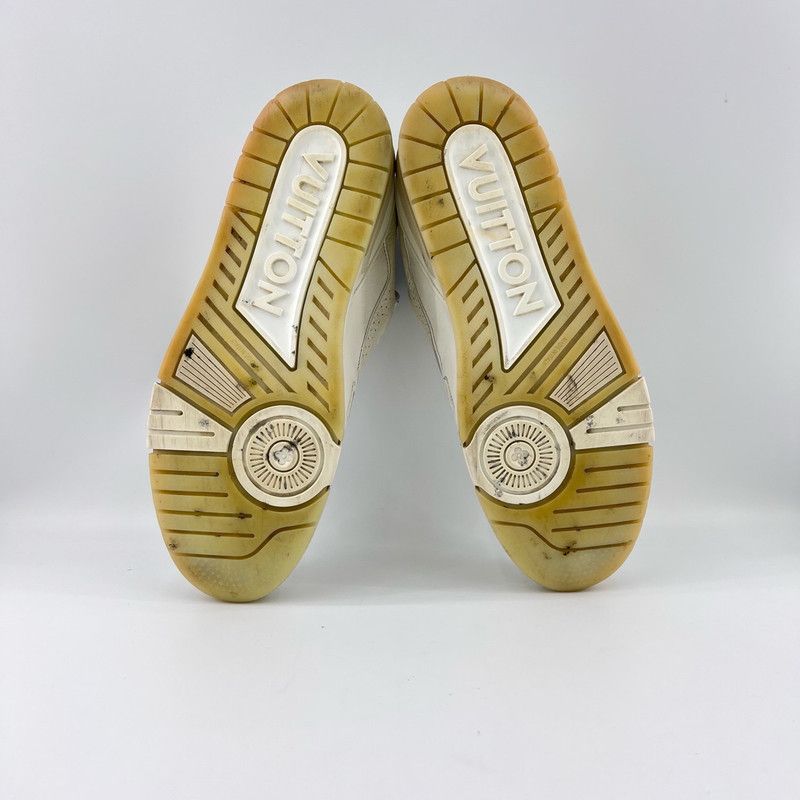 Louis Vuitton Louis Vuitton Trainer White Leather Low-Top Sneakers 0089 Size US 9 / EU 42 - 4 Thumbnail