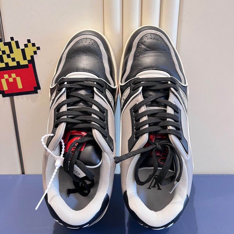 Louis Vuitton Louis Vuitton Grey and Black Trainer Sneakers 0089 Size US 8 / EU 41 - 6 Thumbnail