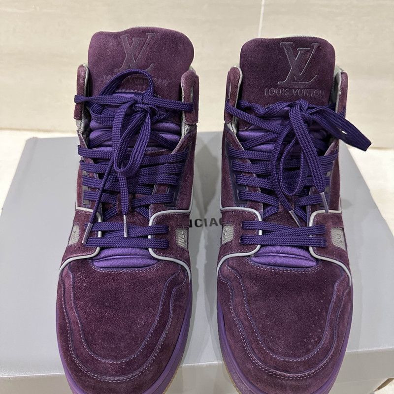 Louis Vuitton Louis Vuitton Purple High-Top Sport Sneakers for Men 0089 Size US 8 / EU 41 - 2 Thumbnail