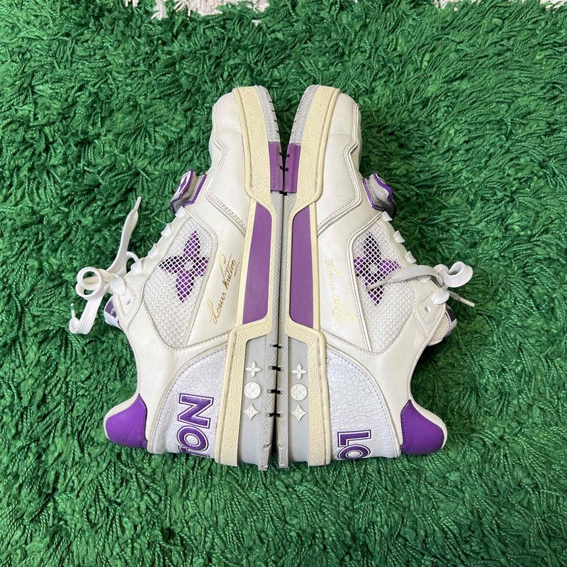 Louis Vuitton Louis Vuitton Trainer Casual Sneakers in White and Purple 0089 Size US 8 / EU 41 - 7 Thumbnail