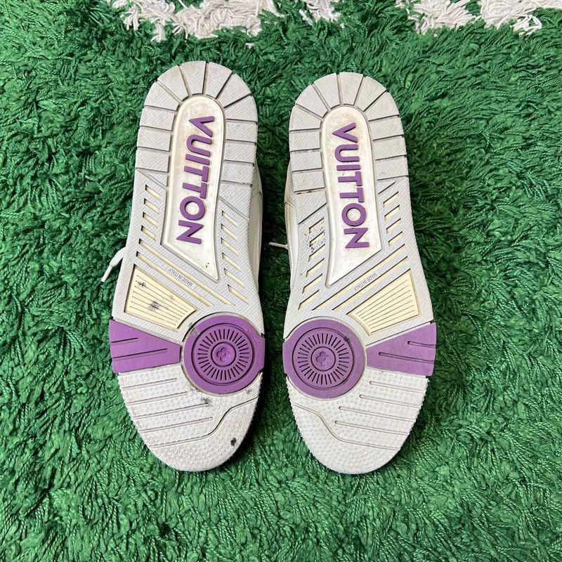 Louis Vuitton Louis Vuitton Trainer Casual Sneakers in White and Purple 0089 Size US 8 / EU 41 - 4 Thumbnail