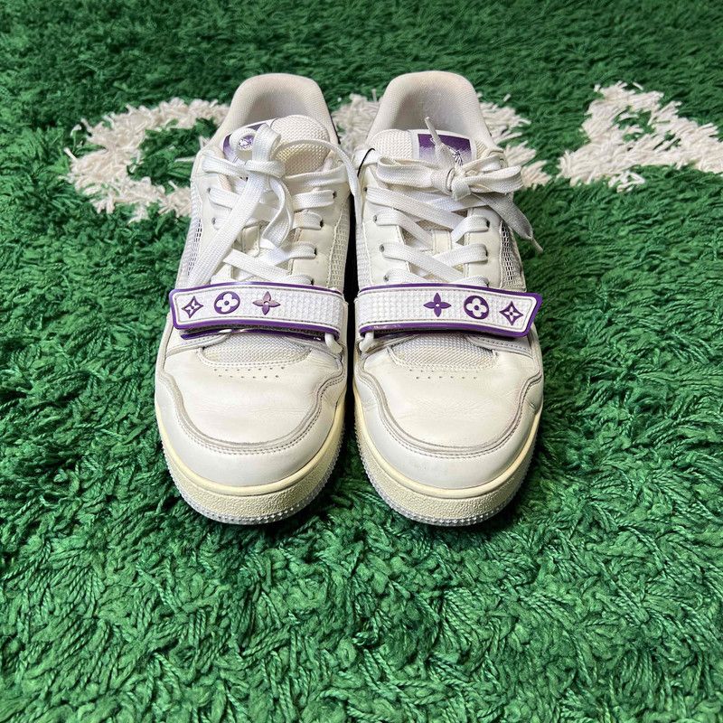 Louis Vuitton Louis Vuitton Trainer Casual Sneakers in White and Purple 0089 Size US 8 / EU 41 - 2 Thumbnail