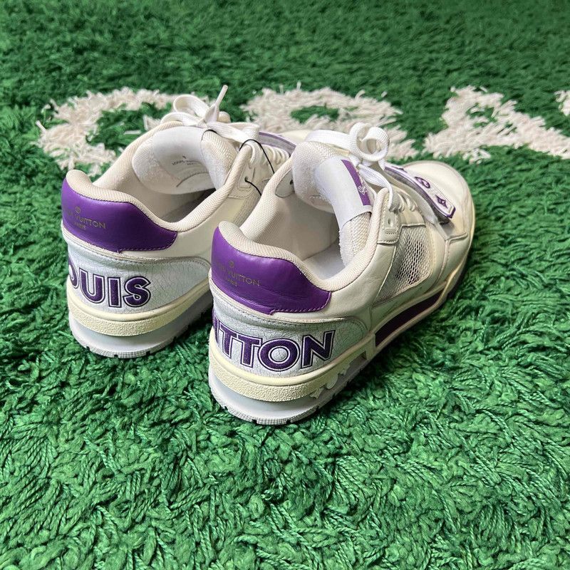 Louis Vuitton Louis Vuitton Trainer Casual Sneakers in White and Purple 0089 Size US 8 / EU 41 - 6 Thumbnail