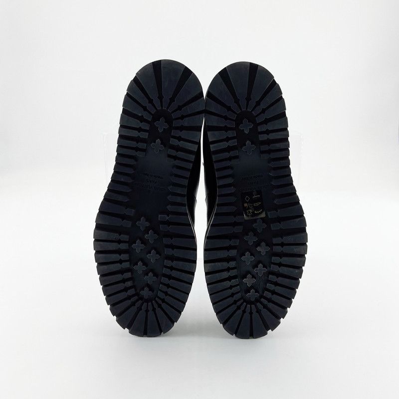 Louis Vuitton Louis Vuitton Black Leather Lace-Up Short Boots 0089 Size US 8.5 / EU 41-42 - 4 Thumbnail