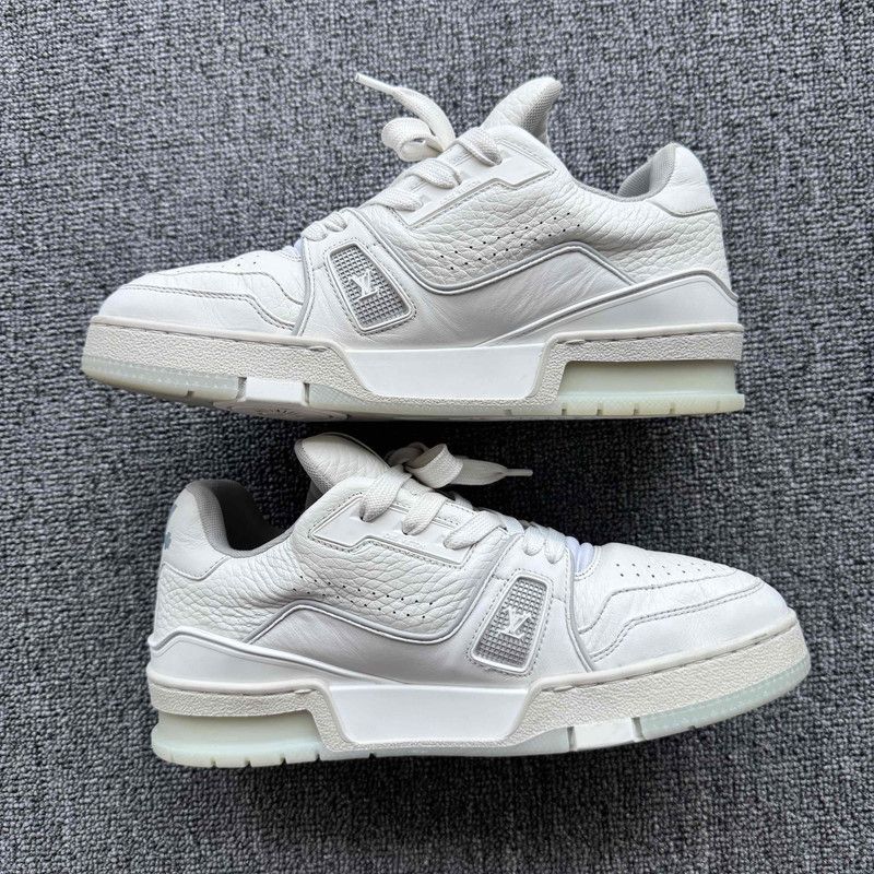 Louis Vuitton Louis Vuitton White Cement Low-Top Trainers 0089 Size US 7.5 / EU 40-41 - 6 Thumbnail
