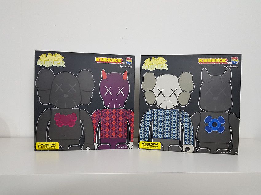 Bearbrick Medicom Toy Plus 100% & 400% Set Pink Gold Chrome Ver.Bearbrick Medicom Toy Plus 100