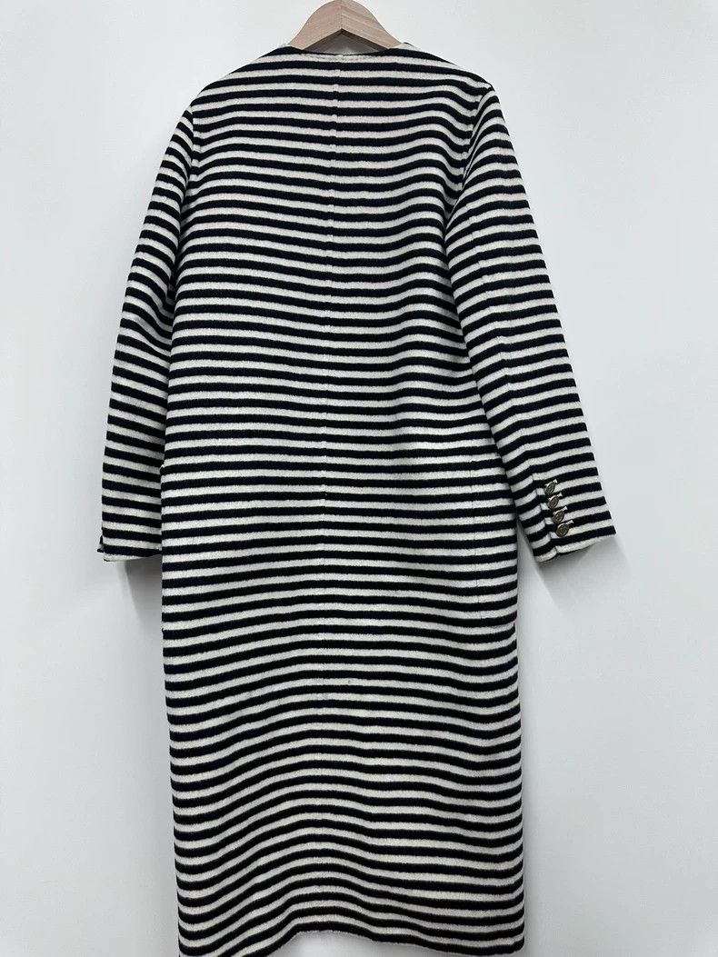 Max Mara MaxMara Striped Long Coat F36 -dmc Size US M / EU 48-50 / 2 - 3 Thumbnail