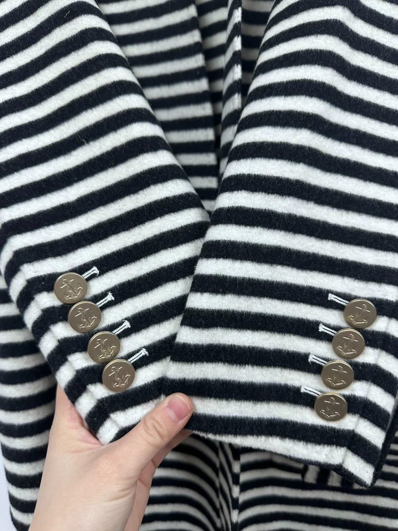 Max Mara MaxMara Striped Long Coat F36 -dmc Size US M / EU 48-50 / 2 - 5 Thumbnail