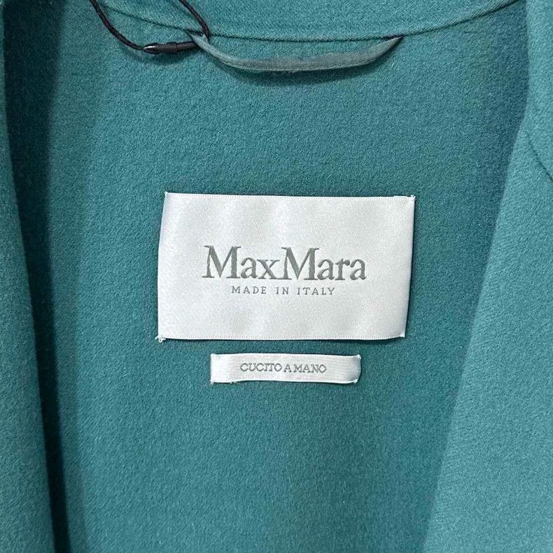Max Mara MaxMara Wool Belted Green Coat -dmc Size US M / EU 48-50 / 2 - 5 Thumbnail