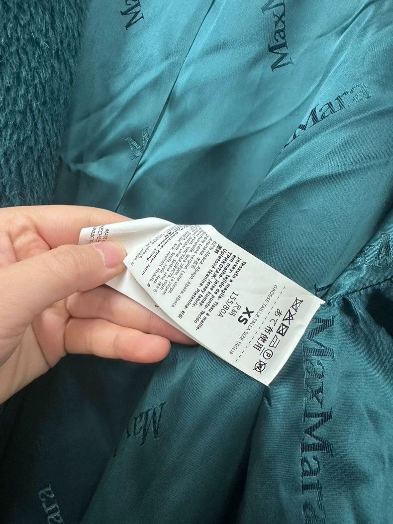 Max Mara MaxMara Teal Teddy Long Coat XS -dmc Size US XS / EU 42 / 0 - 4 Thumbnail