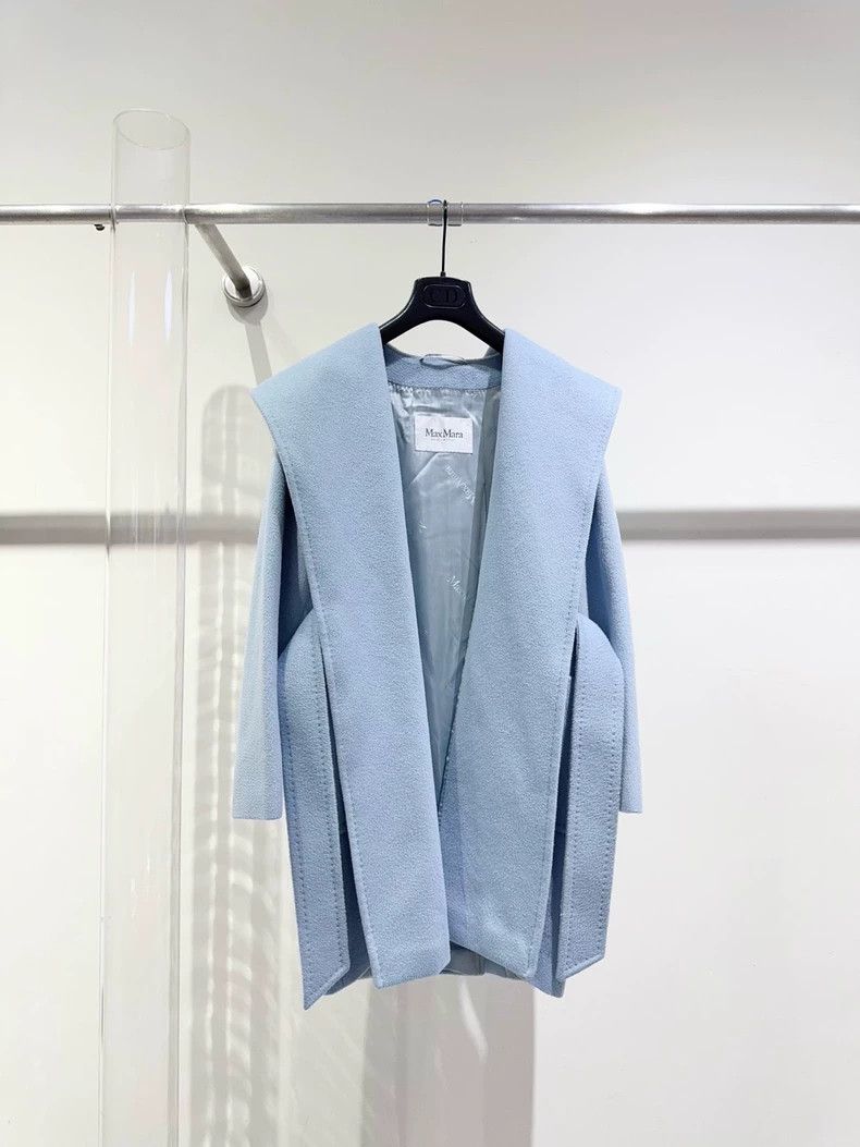 Max Mara Maxmara Rialto Baby Blue Robe Coat -dmc Size US S / EU 44-46 / 1 - 4 Thumbnail