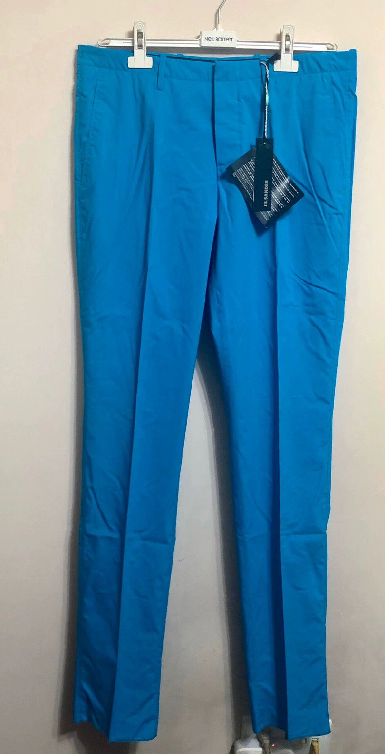 Jil Sander Jil Sander Slim Fit Blue Dress Pants -dmc Size US 34 / EU 50 - 2 Thumbnail