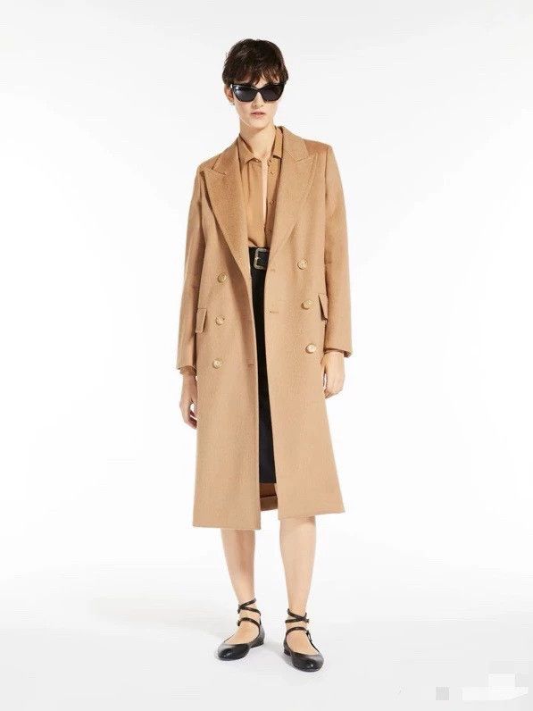 Max Mara MaxMara Camel Double-Breasted Coat -dmc Size US M / EU 48-50 / 2 - 7 Thumbnail