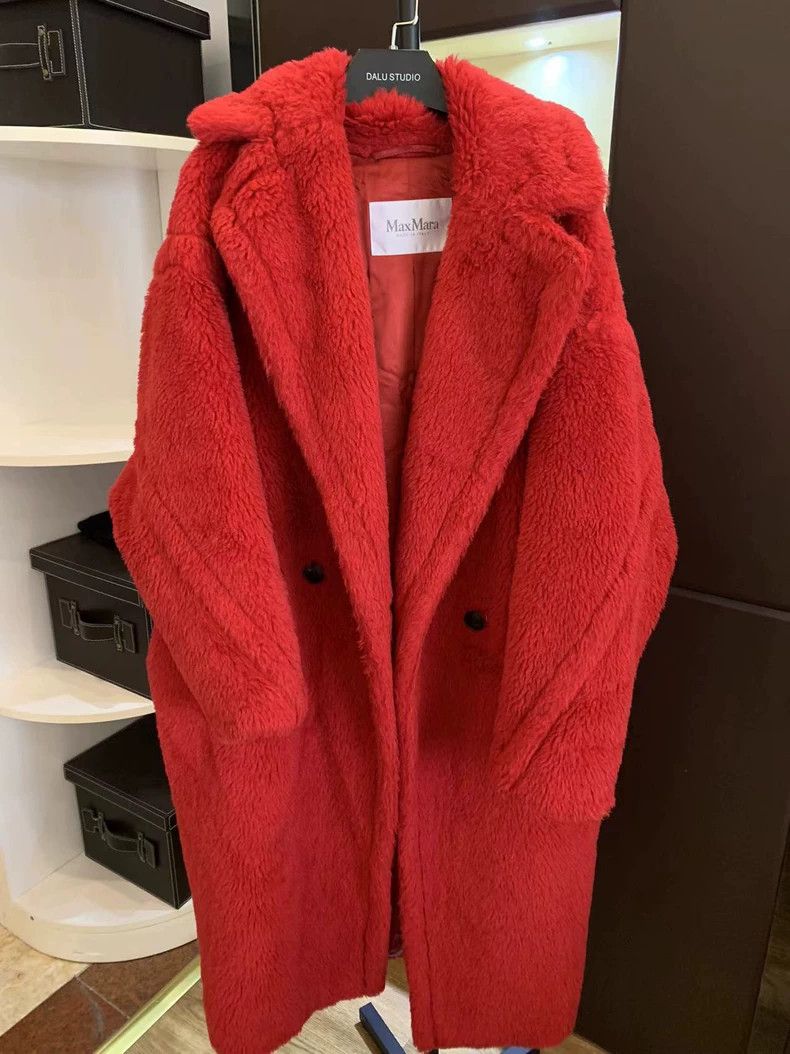 Max Mara MaxMara Red Teddy Fur Coat -dmc Size US S / EU 44-46 / 1 - 2 Thumbnail