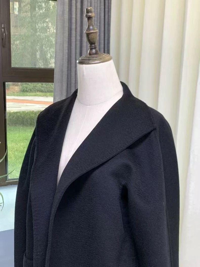 Max Mara Maxmara Classic Black Cashmere Coat -dmc Size US M / EU 48-50 / 2 - 6 Thumbnail