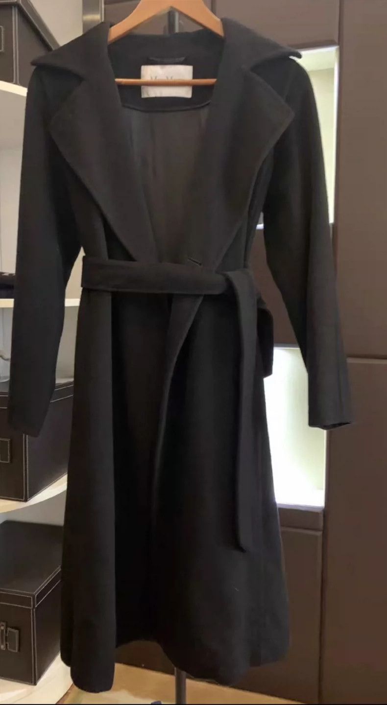 Max Mara MaxMara Manuela Black Wool Coat -dmc Size US XS / EU 42 / 0 - 3 Thumbnail