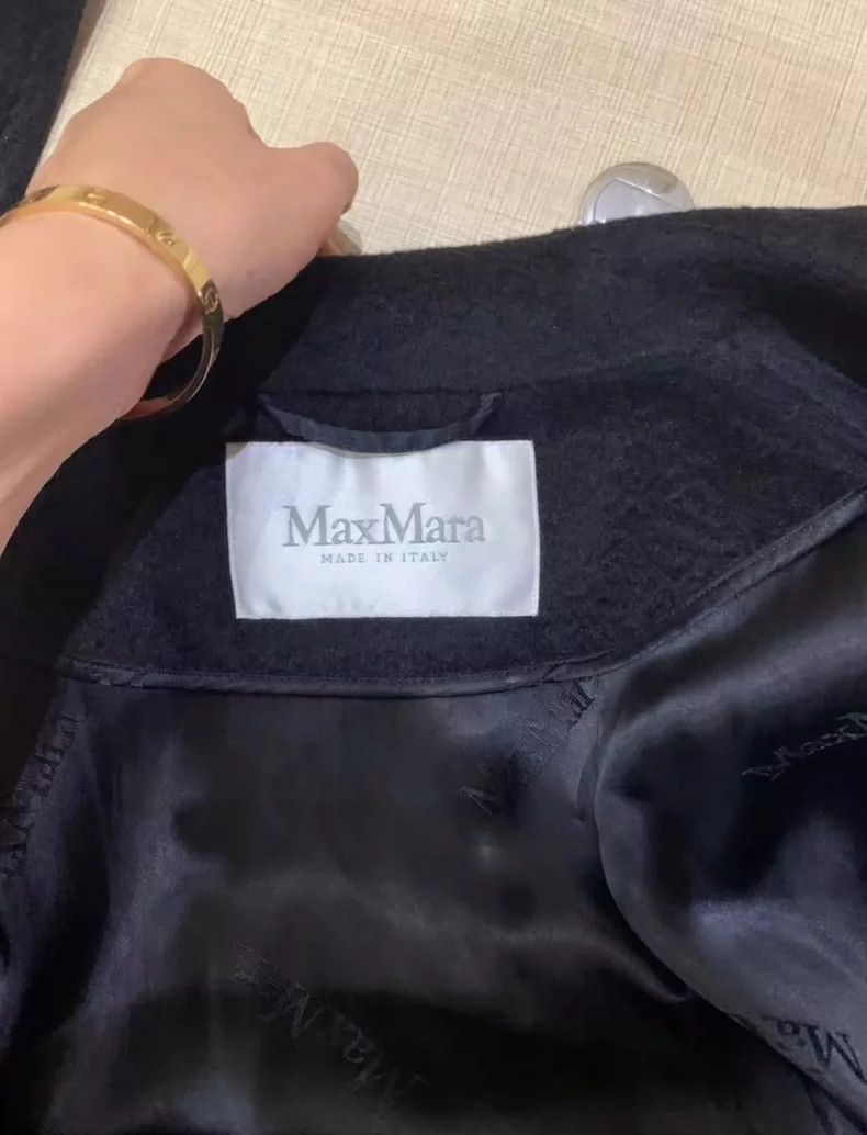 Max Mara MaxMara Manuela Black Wool Coat -dmc Size US XS / EU 42 / 0 - 6 Thumbnail