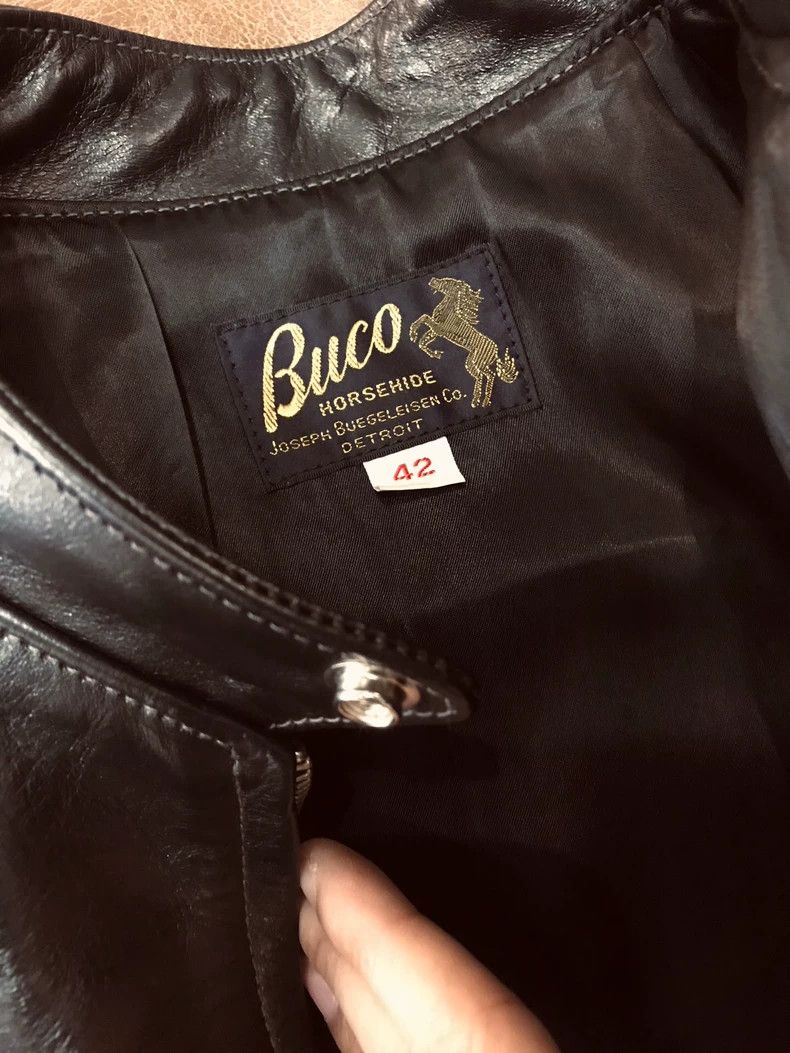 The Real McCoy's Buco J100 Black Leather Jacket -dmc Size US L / EU 52-54 / 3 - 3 Thumbnail