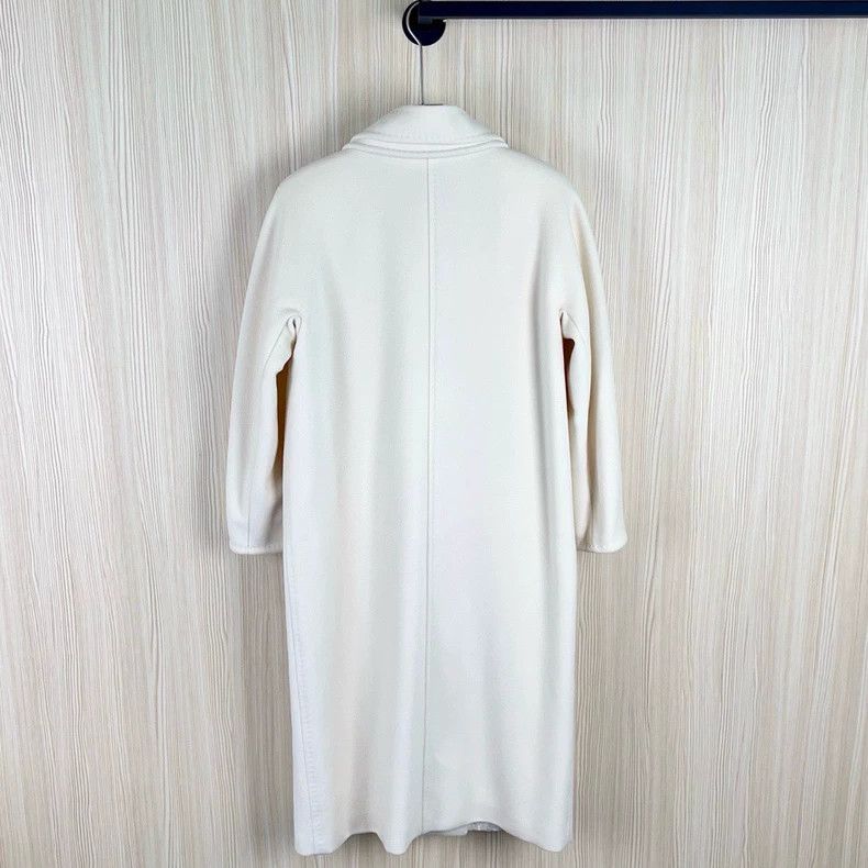Max Mara MaxMara Long White Wool Coat -dmc Size US XS / EU 42 / 0 - 3 Thumbnail