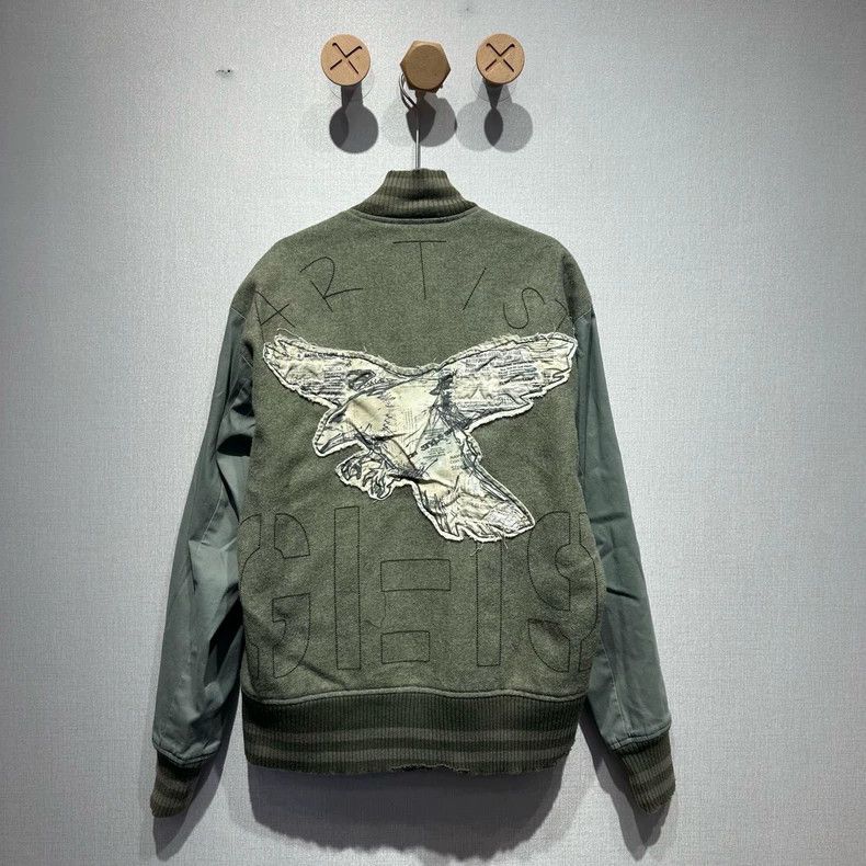 Greg Lauren Greg Lauren Green Wool Embroidered Bomber Jacket -dmc Size US M / EU 48-50 / 2 - 3 Thumbnail
