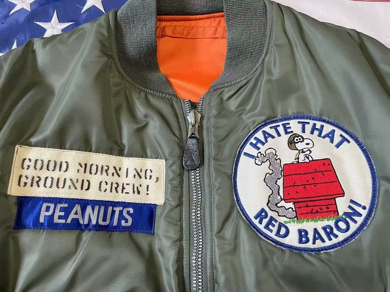 The Real McCoy's THE REAL MCCOYS x SNOOPY MA-1 Jacket -dmc Size US L / EU 52-54 / 3 - 4 Thumbnail